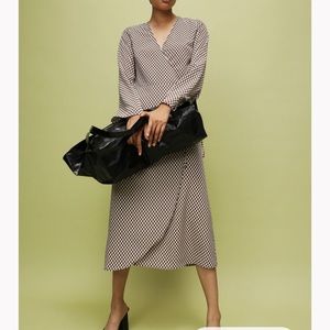 H&M checkered wrap dress